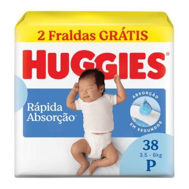 Imagem de Fralda Huggies Rápida Absorção  1 Unidade  Tamanhos P, M, XG ou XXG, P
