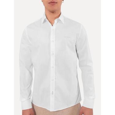 Imagem de Camisa Calvin Klein Jeans Regular Plain Grey Logo Branca-Masculino