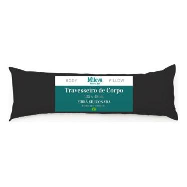 Imagem de Travesseiro De Corpo Gigante 100% Fibra Siliconada - Preto - Congratul