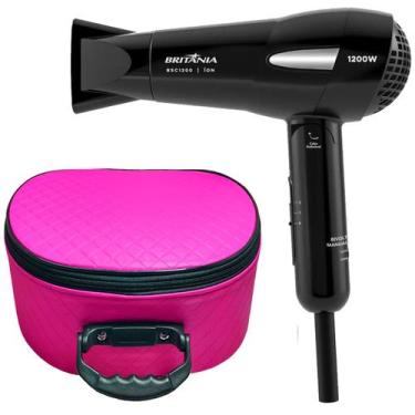 Imagem de Secador De Cabelo Britania Ions 1200w Dobravel Mini Viagem Bivolt Com 