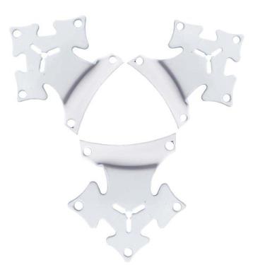 Imagem de Conjunto Com 3 Garras Branca P/ Ventilador Teto Venti-Delta