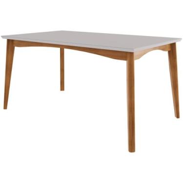 Imagem de Mesa de Jantar 6 Lugares 160cmx90cm Monalisa Madeira Maciça Natural/Of