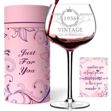 Imagem de Taça de Vinho Vintage 1956 Gravada 470 ml Presente - Gumry