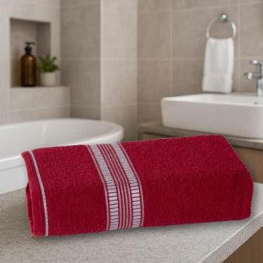 Imagem de Toalha de Banho Abbraccio Cor:Vermelho - Meta Mark, Vermelho