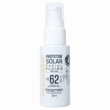 Imagem de Protetor Solar Facial Fluido Sem Cor Pink Cheeks By Manu Cit FPS 62 FP