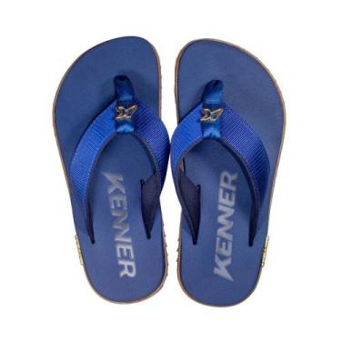 Imagem de Chinelo Sandália Kenner Kivah Gold Azul, 44