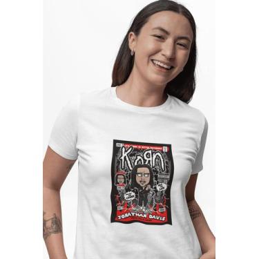 Imagem de Camiseta Poster Pop Style Inspiração KORN Estampa DTF 100% Algodão Pre