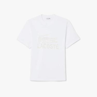 Imagem de Camiseta de Algodão Estampada - Lacoste, 3GG, Branco