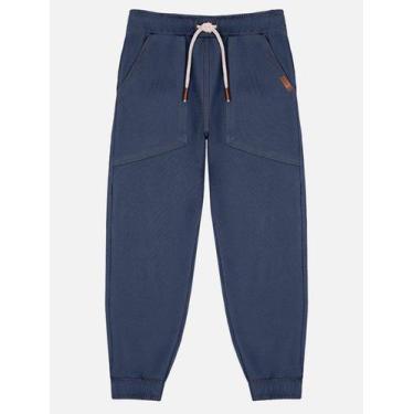 Imagem de Calça Jogger Infantil Menino Azul Jeans Escuro Divertto - Diverto, Jea
