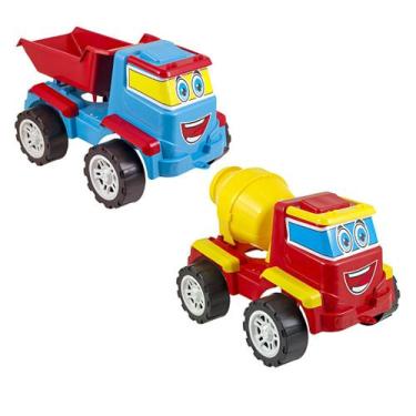 Imagem de Caminhão de Brinquedo Actos Caçamba + Actos Betoneira - Kendy Brinqued