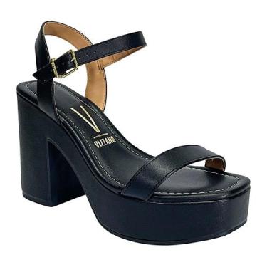 Imagem de Sandália Vizzano Salto Alto Meia Pata 6541.100 Preto, Preto, 36