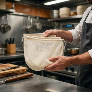 Imagem de Kit 10 Coadores de Pano Industrial N.1 Lamare para Cozinha Profissiona