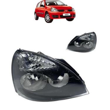 Imagem de Farol renault clio 2003 2004 a 2012 mascara negra direito - AUTOMOTIVE