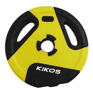 Imagem de Anilha para Musculação Style Cement Ps 2kg Amarelo Emborrachada para Exercícios de Força Kikos