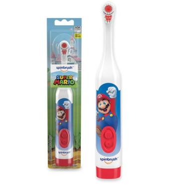 Imagem de Spinbrush Escova Dentes Elétrica Super Mario Kids