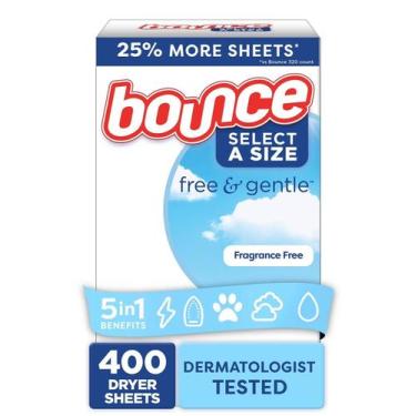 Imagem de Bounce Lenço Amaciante p/Secadora Roupa S/Perfume 400 lenços