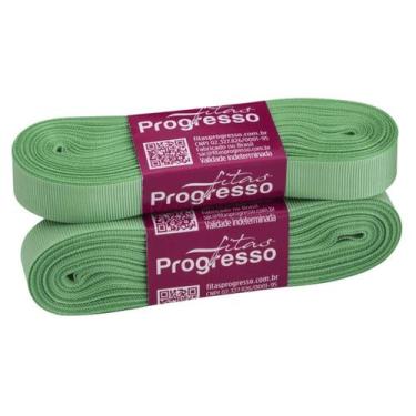 Imagem de Fita de Gorgurão Progresso 22mm Nº5 c/ 10 Metros Verde Menta