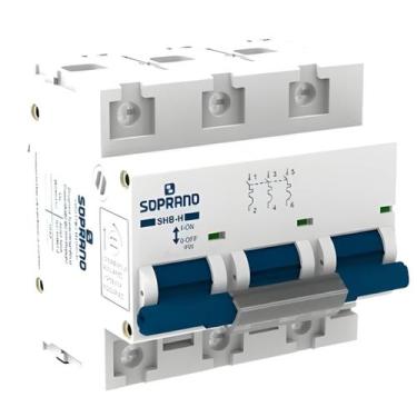 Imagem de Disjuntor Tripolar 80A Curva C Soprano Padrão DIN - DISJ3P80A