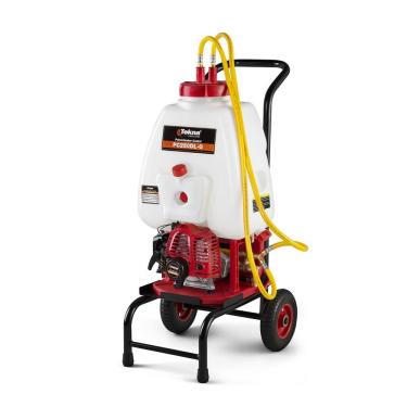 Imagem de Pulverizador Costal PC260DL com Motor 2 Tempos a Gasolina e Carrinho de Transporte Branco Tekna