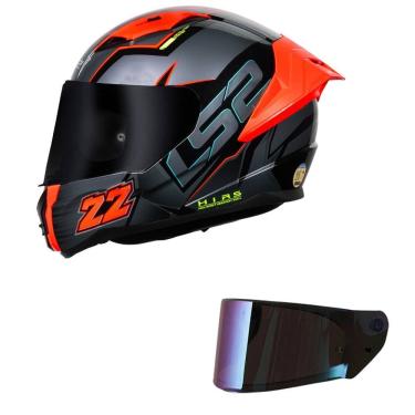 Imagem de Capacete LS2 FF810 Vigo Limits Preto e Cinza Mais Viseira Camaleão
