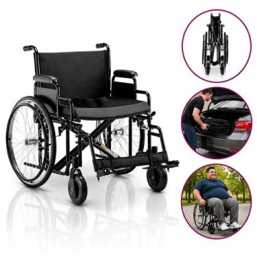 Imagem de Cadeira De Rodas Modelo D500 Dobrável até 180Kg Dellamed
