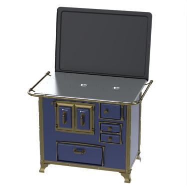 Imagem de Fogao a Lenha Venax n 2 Renaissance Chapa de Aluminio Azul SE
