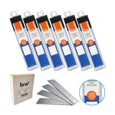 Imagem de Refil para Estilete 18mm Premium com Kit de 100 Lâminas de Aço para Re
