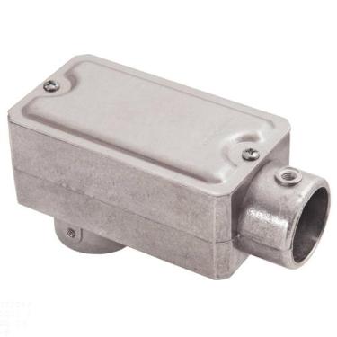 Imagem de Condulete fixo 3/4" tipo "LB" - com tampa / sem rosca / sem pintura - 