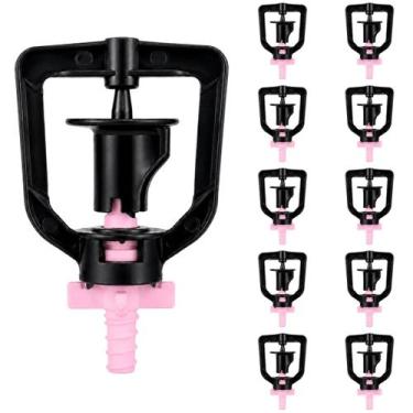 Imagem de 10 Microaspersor Rosa 115lph Bocal Cruz Bailarina Giratório Sistema de