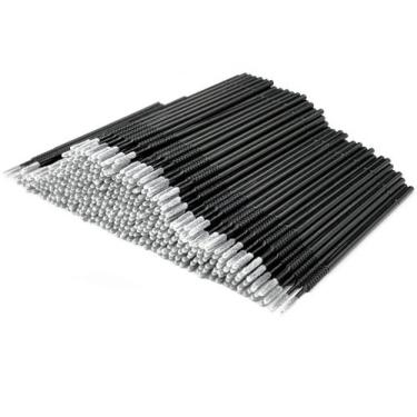 Imagem de Pincéis de Maquiagem AIVIAI 10 cm Descartáveis - 400 unidades pretas