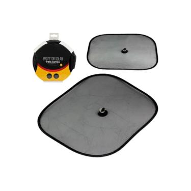 Imagem de Protetor Solar para Carro CB2839 com 2 Peças 44x36CM em Nylon com Ventosas Hutz