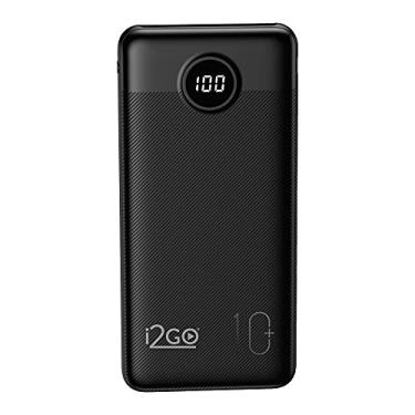 Imagem de I2GO, Carregador Portátil (Power Bank) Ultra Rápido 10000mAh, Power Delivery 20W, 2 Saídas USB + 1 Saída/Entrada USB-C, Preto, i2GO PRO