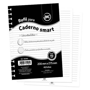 Imagem de Refil de Folhas Com 48 Folhas Universitário para Caderno SMART - DAC 1833RE, Branco