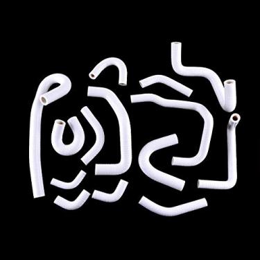 Imagem de LUXERAD Mangueira de arrefecimento de silicone de desempenho de 3 camadas 4,5 mm para Ni ssan Skyline R32 R33 R34 GTR RB RB26DETT (branca)