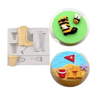 Imagem de Molde De Silicone Vasos, Bota Jardim Confeitaria Rb046