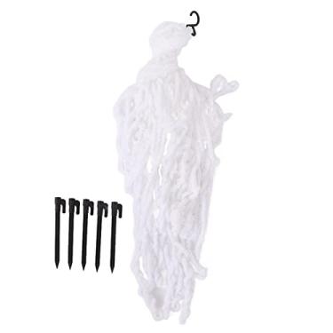 Imagem de Teia de aranha de triângulo, decorações de aranha de Halloween Resistente, durável para enfeites de decoração complicados para festas