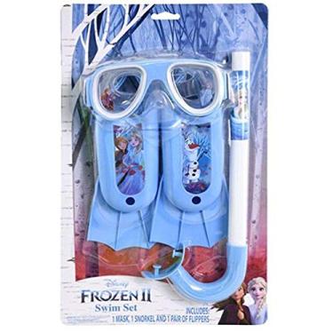 Imagem de Conjunto de natação de 2 a 3 peças Frozen em cartão de bolhas 1 Mack 1 Snorkel 1 Flippers