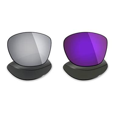 Imagem de 2 pares de lentes polarizadas de substituição da Mryok para óculos de sol Oakley Trillbe X – Opções