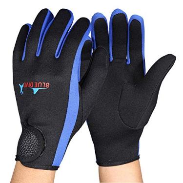 Imagem de 1 par de luvas para esportes aquáticos de 1,5 mm de espessura de neoprene luvas de mergulho mergulhando mergulho mergulhando caiaque surfe luvas para esportes aquáticos para natação no inverno,