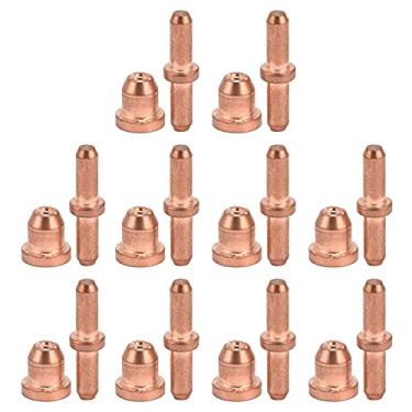 Imagem de Conjunto de 10 consumíveis para cortador de plasma e ponta de eletrodo para pistola de corte de plasma TC60