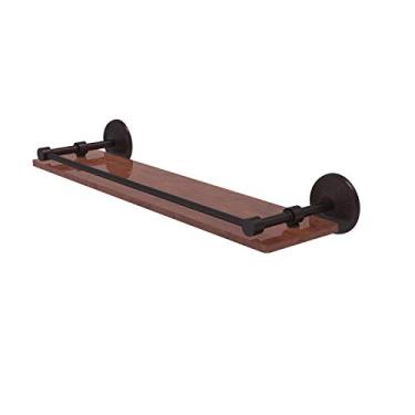 Imagem de Allied Brass MC-1-22-GAL-IRW Coleção Monte Carlo 22 polegadas sólida IPE Ironwood Gallery Rail Wood Prateleira de madeira, bronze antigo
