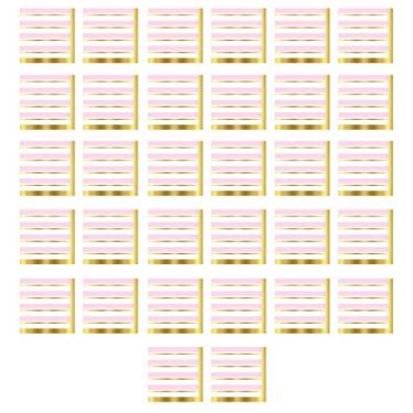 Imagem de Beistle Guardanapos de papel listrados para almoço, 32 peças, artigos de mesa de 1º aniversário para meninas, artigos de festa de chá de bebê, 16,5 x 16,5 cm, rosa/branco/dourado