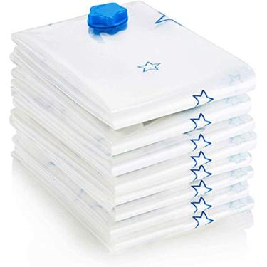 Imagem de Sacos de armazenamento a vácuo, sacos econômicos de espaço e sacos de compressão de armazenamento de viagem para roupas, edredom, travesseiros, cobertores, brinquedos de pelúcia (120 x 100 cm (2 pacotes))