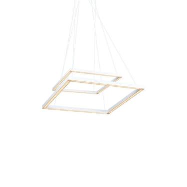 Imagem de Lustre Pendente Newline Fit Led 748 Bivolt Branco 3000K Luz Amarela