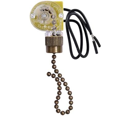 Imagem de Akahttbn Ceiling Fan Switch Zing Ear ZE-109,Two-Wire On-Off Light Switch for Hunter Ceiling Fans Lamp and Wall Lights Replacement (Bronze Pull Chain)
