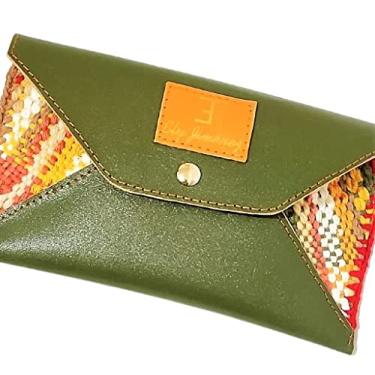 Imagem de Bolsa de couro e tear manual (verde)