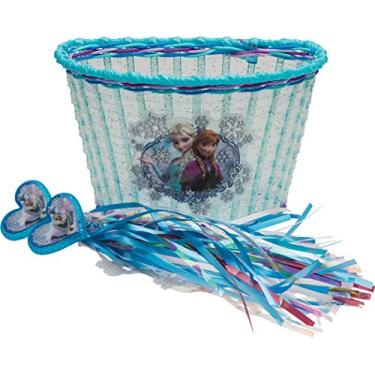 Imagem de Bell Conjunto de cesta e flâmula de bicicleta infantil Frozen da Disney