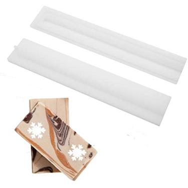 Imagem de Molde de sabonete de silicone com coluna de tubo de floco de neve incorporado para fabricação de sabão ferramenta em forma de coração conjunto de moldes de vela molde de