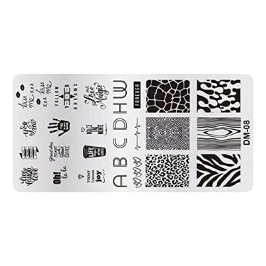 Imagem de Modelo De Carimbo De Unha Impressão De Unhas De Unhas De Estamplas De Unhas Flores Flores Butterfly Design Stamp Fool for Manicure Salon Home Diy Halloween Natal