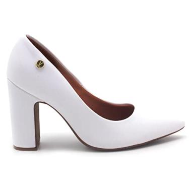 Imagem de Sapato Scarpin Feminino Vizzano 1285.400 Bico Fino Macio Cor:Branco;Tamanho:39;Genero:Feminino